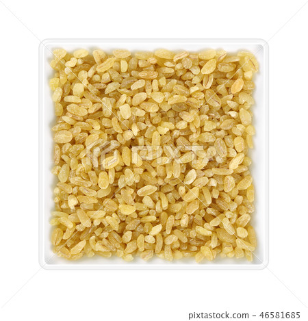Bulgur wheat in square bowl Bulgur wheat in square bowl 46581685