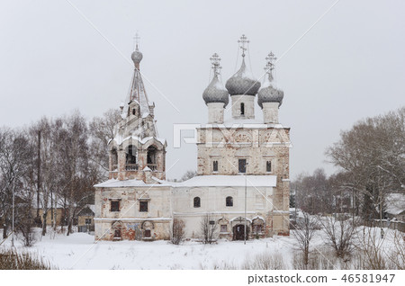 Old abandoned church, winter time Old abandoned church, winter time 46581947