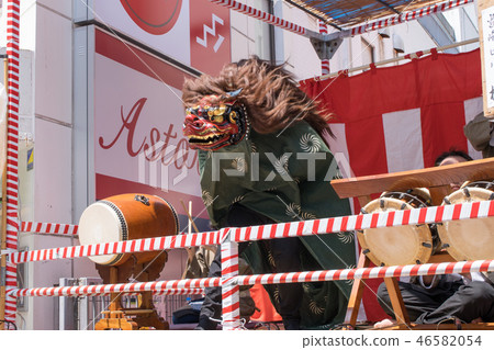 Tokyo Hachioji Festival Parent and Child Lion Dance One of the Kanto region's leading float festivals 46582054