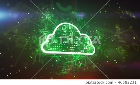 Shining Abstract Green Cloud CPU Shining Abstract Green Cloud CPU 46582231