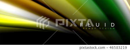Fluid wave line background or pattern. Geometric technology abstract background. Movement effect. Fluid wave line background or pattern. Geometric technology abstract background. Movement effect. 46583219