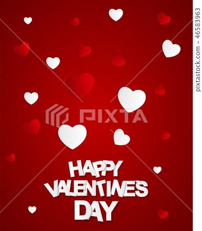 Happy Valentines Day Card. Vector Illustration Happy Valentines Day Card. Vector Illustration 46583963
