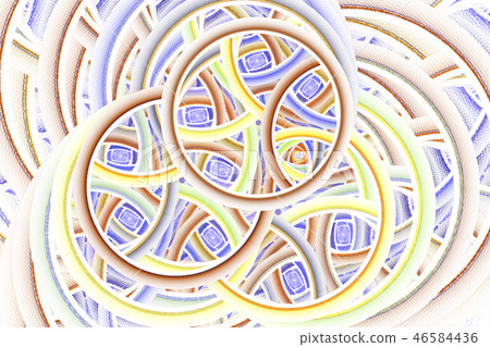 Intricate abstract fractal Colorful floral pattern 46584436