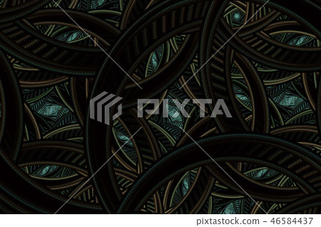 Intricate abstract fractal Colorful floral pattern 46584437