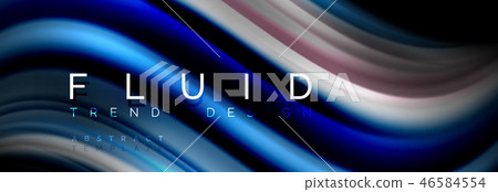 Abstract wave line water 3d background. Wave liquid shape. Splash ink paint mixing on black Abstract wave line water 3d background. Wave liquid shape. Splash ink paint mixing on black 46584554