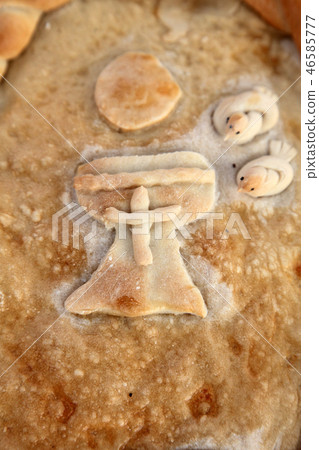 Closeup of delicious homemade bread Closeup of delicious homemade bread 46585777