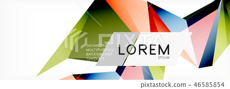 Triangle 3d polygonal art style. Future geometric design. Vector geometry futuristic illustration Triangle 3d polygonal art style. Future geometric design. Vector geometry futuristic illustration 46585854