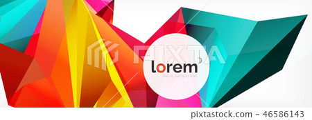 Vector colorful geometric triangle background, crystal banner design Vector colorful geometric triangle background, crystal banner design 46586143