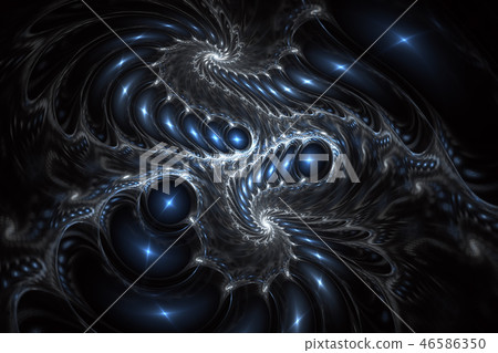 Glossy asymmetric spiral design. Abstract fantasy 46586350