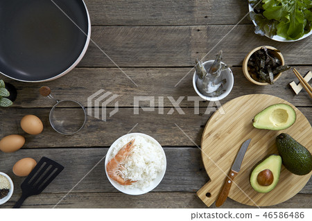 Poke bowl with Avocado Clean Food 46586486