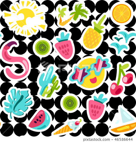 Summer seamless vector pattern 46586644