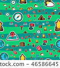 Hiking seamless vector pattern 46586645