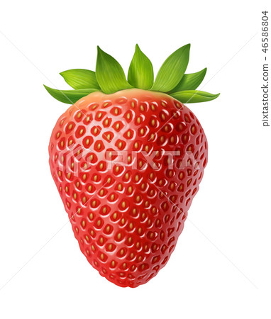 Whole strawberry isolated on white background Whole strawberry isolated on white background 46586804