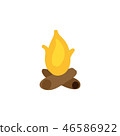 Bonfire flat color illustration 46586922
