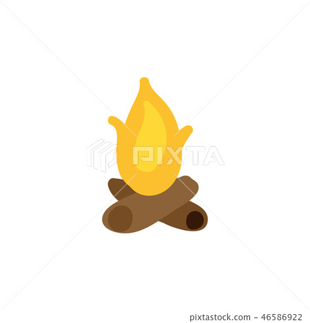 Bonfire flat color illustration 46586922