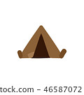 Tent flat color illustration 46587072