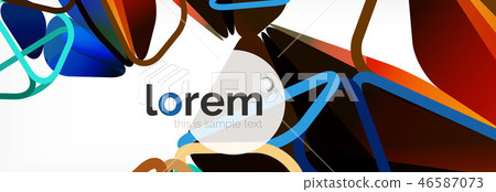 Modern geometric background. Poster template with polygonal elements 46587073