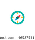Compass flat color illustration 46587531