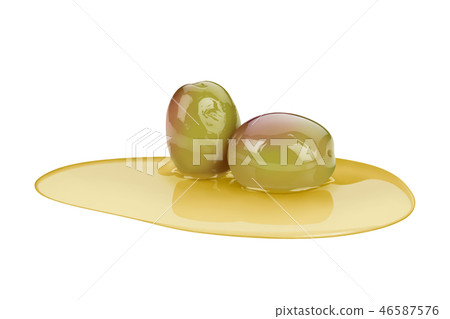 Green olive illustration, digital painting Green olive illustration, digital painting 46587576