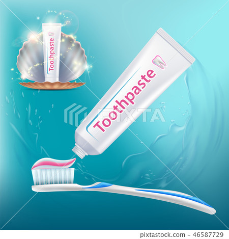 brush with toothpaste