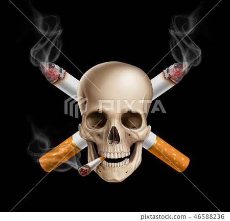 No smoking cigarette illustration 46588236