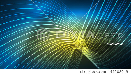 Neon glowing magic background, neon banner, night sky wallpaper. Magic light effect. Christmas Neon glowing magic background, neon banner, night sky wallpaper. Magic light effect. Christmas 46588949
