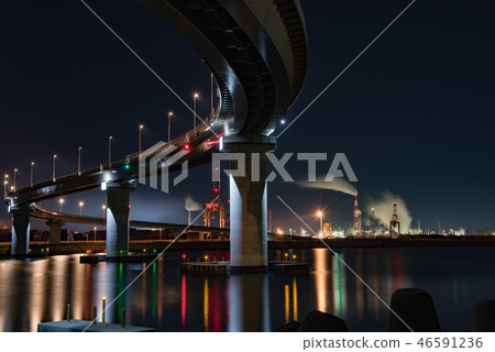 Inaba port line night view 46591236