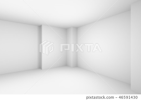 Empty abstract white room simple illustration. - Stock Illustration ...