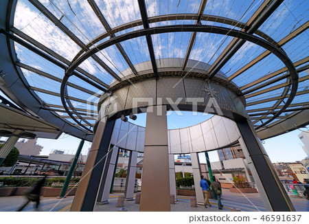 日本的川崎市容觀光武藏科托口站(Oku Tokyu Electric Railway·Mizoguchi Station)等城市街道的景觀 日本的川崎市容觀光武藏科托口站(Oku Tokyu Electric Railway·Mizoguchi Station)等城市街道的景觀 46591637