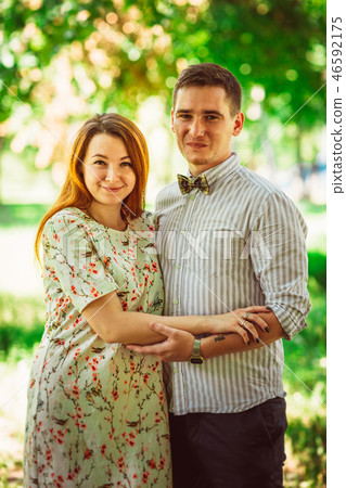 Beautiful couple on a natural background Beautiful couple on a natural background 46592175
