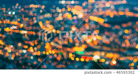 Blurred Bokeh Architectural Urban Backdrop. Background With Urba 46593302