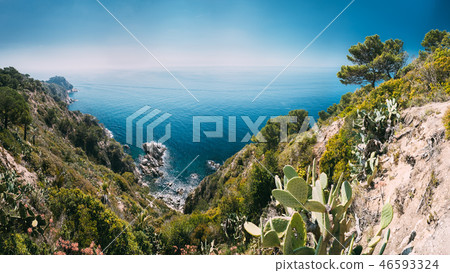 Tossa De Mar, Girona, Spain. Balearic Sea. Spring Spanish Nature 46593324