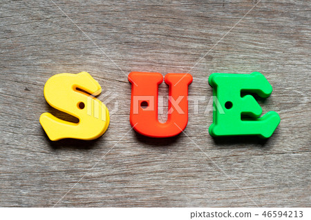 Color alphabet letter in word sue  46594213