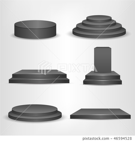 Stage podium with lighting. 46594528