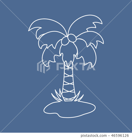 Cute vector icon of the palm tree Cute vector icon of the palm tree 46596126