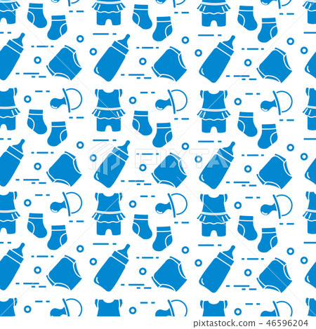 Newborn baby seamless pattern Newborn baby seamless pattern 46596204