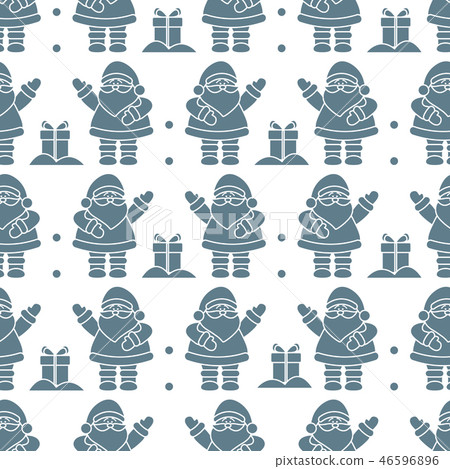 Christmas, New Year 2019 seamless pattern 46596896