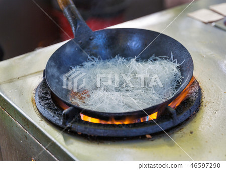 outdoor cooking asian food in a wok outdoor cooking asian food in a wok 46597290