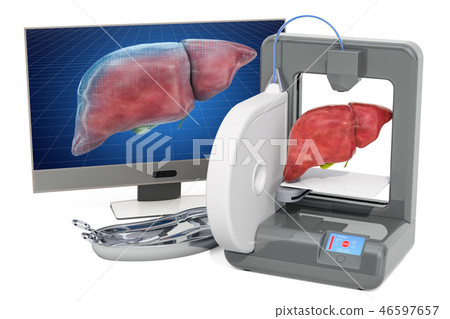 Creating artificial liver on 3D printer 46597657