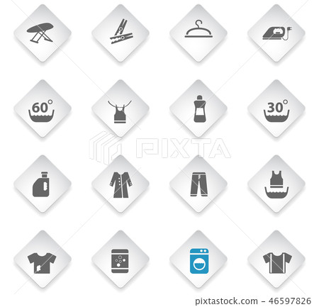 laundry icon set laundry icon set 46597826