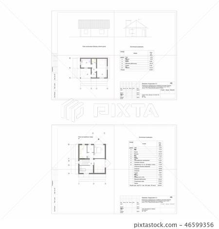 Project of an individual residential house Project of an individual residential house 46599356