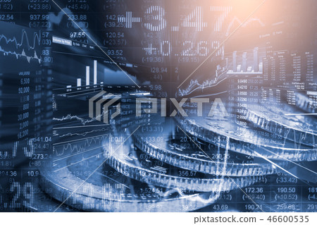 Stock market or forex trading graph and candlestic 46600535