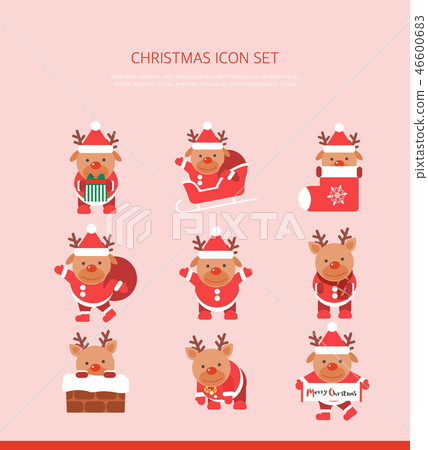 Christmas flat icon collection Christmas flat icon collection 46600683