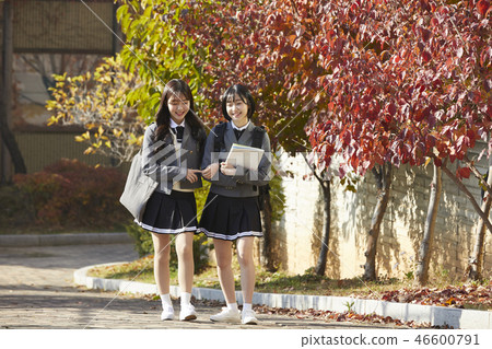 女，初中生，高中生，韓國人 46600791