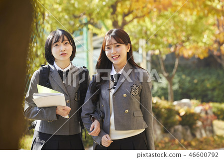 女，初中生，高中生，韓國人 46600792