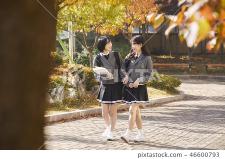 女，初中生，高中生，韓國人 46600793