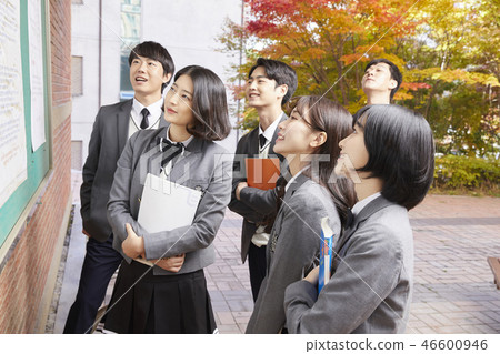 男人，女人，初中生，高中生，老師，韓國人 46600946