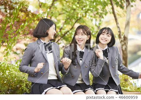 女,初中生,高中生,韓國人 女,初中生,高中生,韓國人 46600959