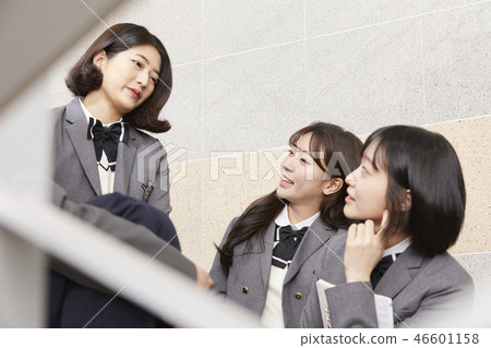 Female, junior high school student, high school student, Korean Female, junior high school student, high school student, Korean 46601158