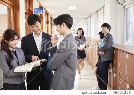 Man, woman, junior high school student, high school student, teacher, Korean Man, woman, junior high school student, high school student, teacher, Korean 46601239